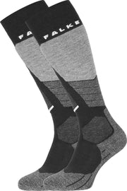 FALKE SK2 heren skisokken - zwart (black-mix) -  Maat: 44-45