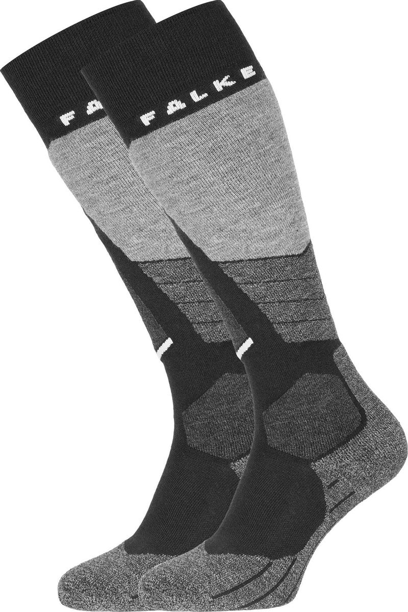 FALKE SK2 heren skisokken - zwart (black-mix) -  Maat: 44-45