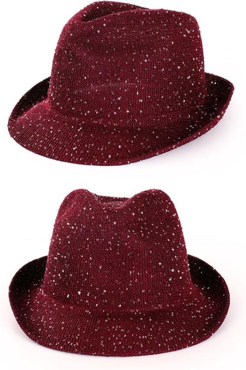 Saturday night fever glitter hoed rood