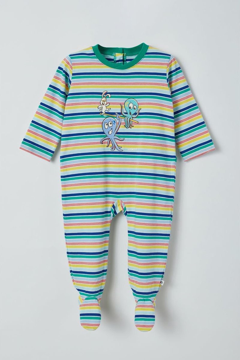 Woody - Romper - Octopus - multicolor gestreept - 211-3-RBF-S/917 - 6m