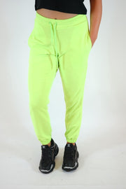 La Pèra Appelgroen Sweatpants Trendy Casual Sportbroek Dames 100% Katoen – Maat S