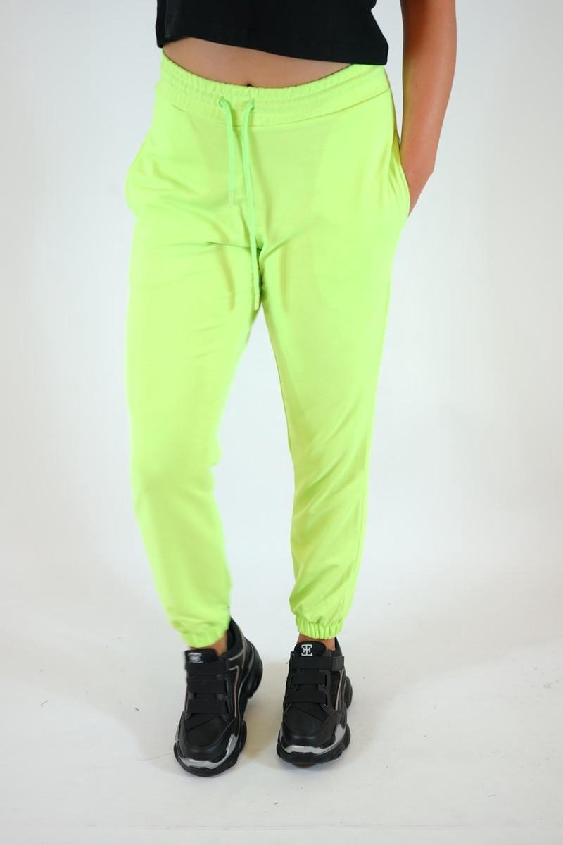 La Pèra Appelgroen Sweatpants Trendy Casual Sportbroek Dames 100% Katoen – Maat S