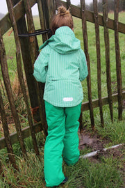 Ducksday - kerstpakket - skiset voor kinderen - vierseizoens jas en skibroek - Lex/groen - 146/152