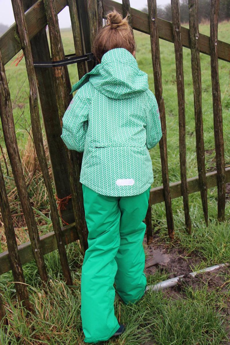 Ducksday - kerstpakket - skiset voor kinderen - vierseizoens jas en skibroek - Lex/groen - 146/152