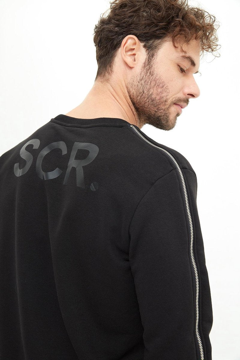 SCR. Tedo Sweater met ritsen aan beide mouwen