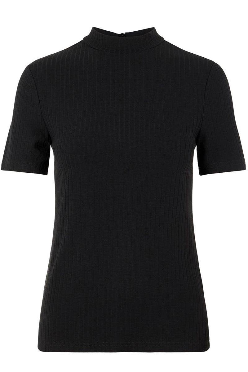 Pckylie Ss T-neck Top  Noos 17101643 Black