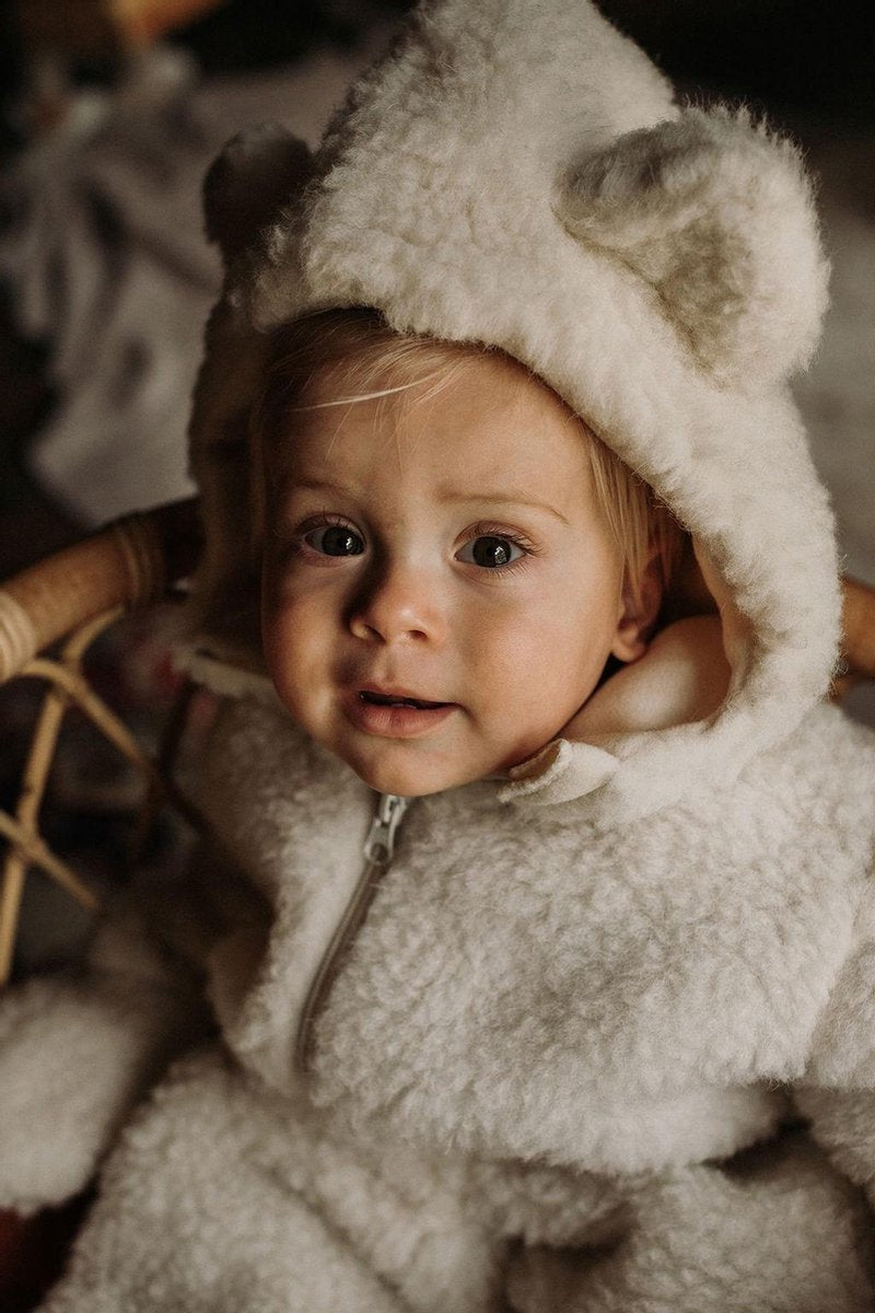 Alwero "Onesie Babybears" Huispak baby Naturel - 3-6 mnd