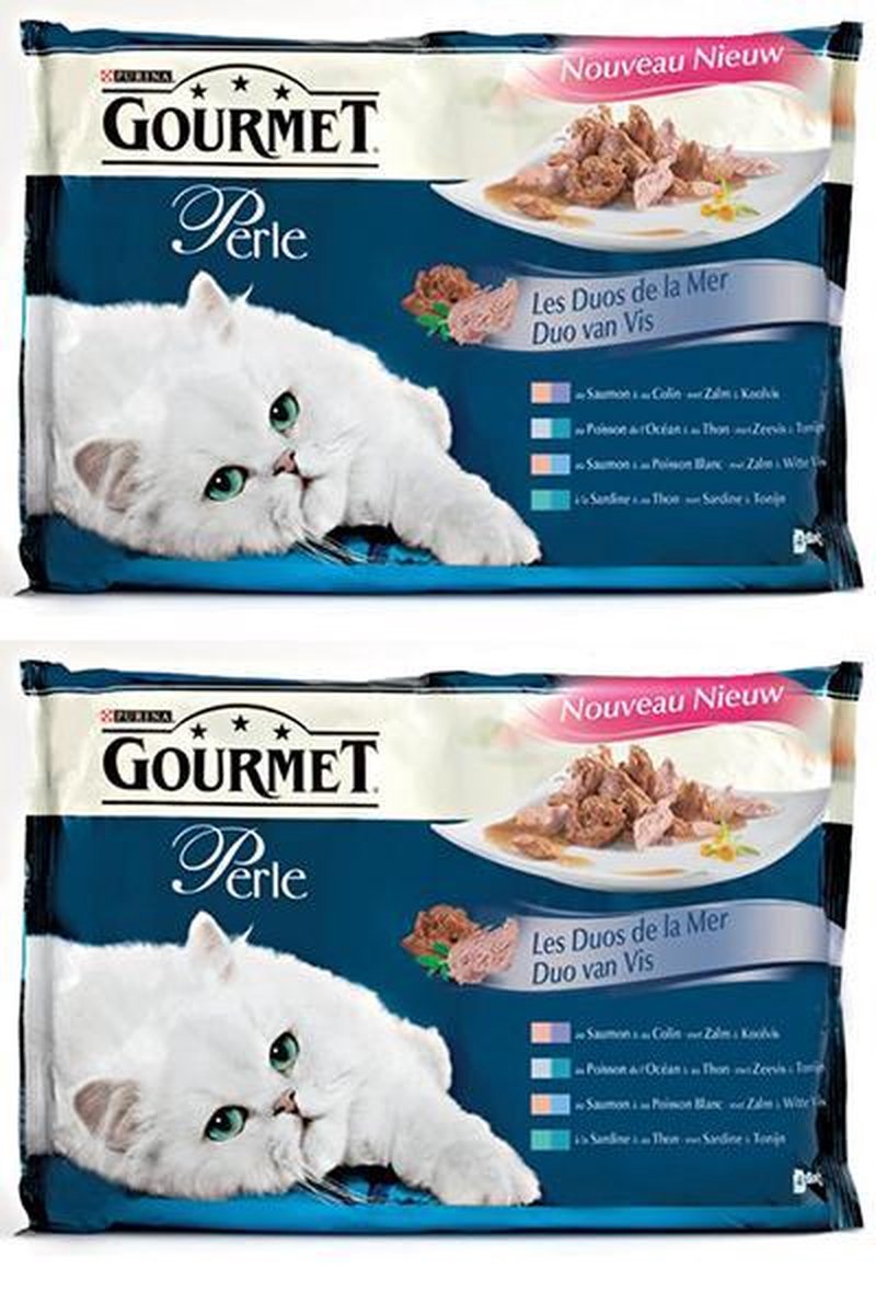 Gourmet Perle 4X85G Duo Van Vis per 2 verpakkingen!