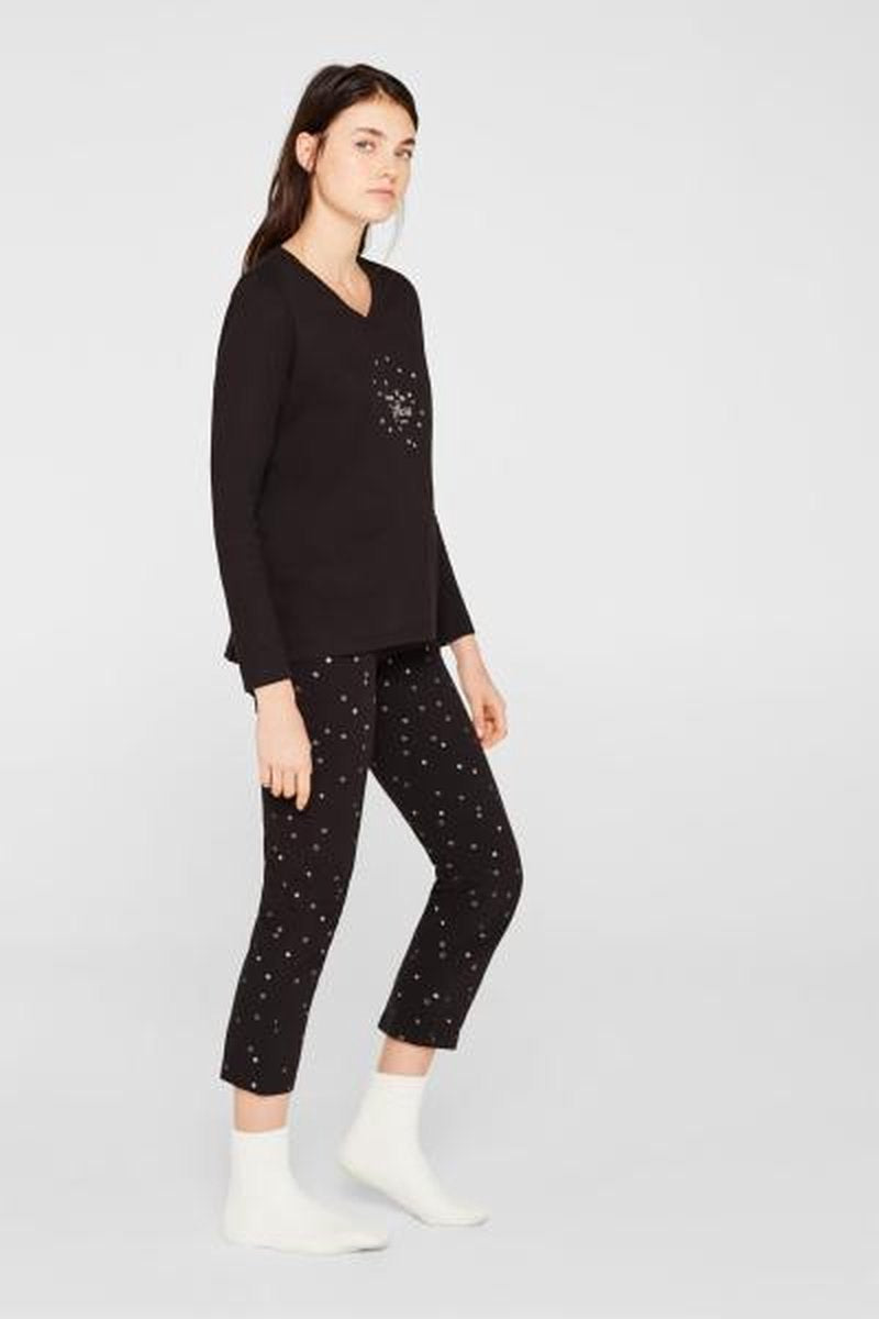 Esprit - Kiku - Pyjama - 119EF1Y027 - Black Print - 44