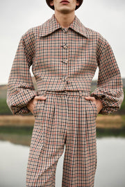JORAH CLOSET JAN Unisex Bomberjack / Jas - Plaid Jassen Heren met Relaxte Pasvorm - Jassen Dames van hoge kwaliteit - Tussenjas Dames met Elastische Mouweinde - Winterjas Heren met Voering - Winterjas Dames Volwassen - Bomber Jacket Dames - One Size
