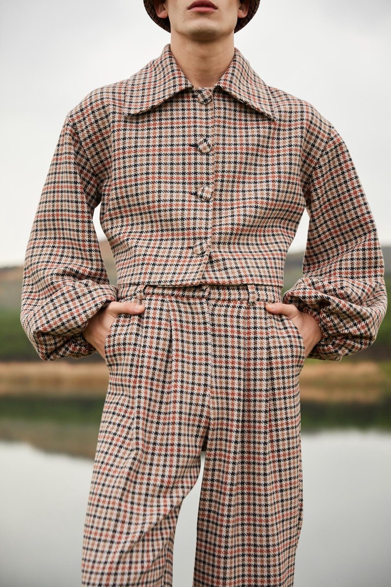 JORAH CLOSET JAN Unisex Bomberjack / Jas - Plaid Jassen Heren met Relaxte Pasvorm - Jassen Dames van hoge kwaliteit - Tussenjas Dames met Elastische Mouweinde - Winterjas Heren met Voering - Winterjas Dames Volwassen - Bomber Jacket Dames - One Size