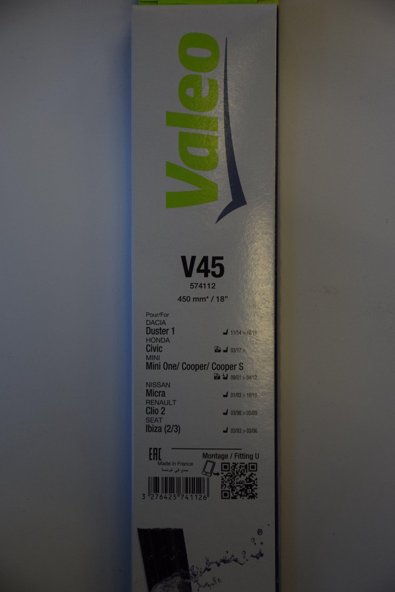 Ruitenwisser 45 cm - universele wisser voorruit auto met lengte van 45 cm