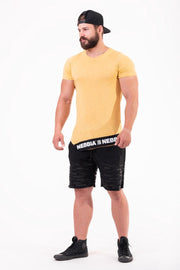 Bodybuilding Shirt Heren Geel - Nebbia 140