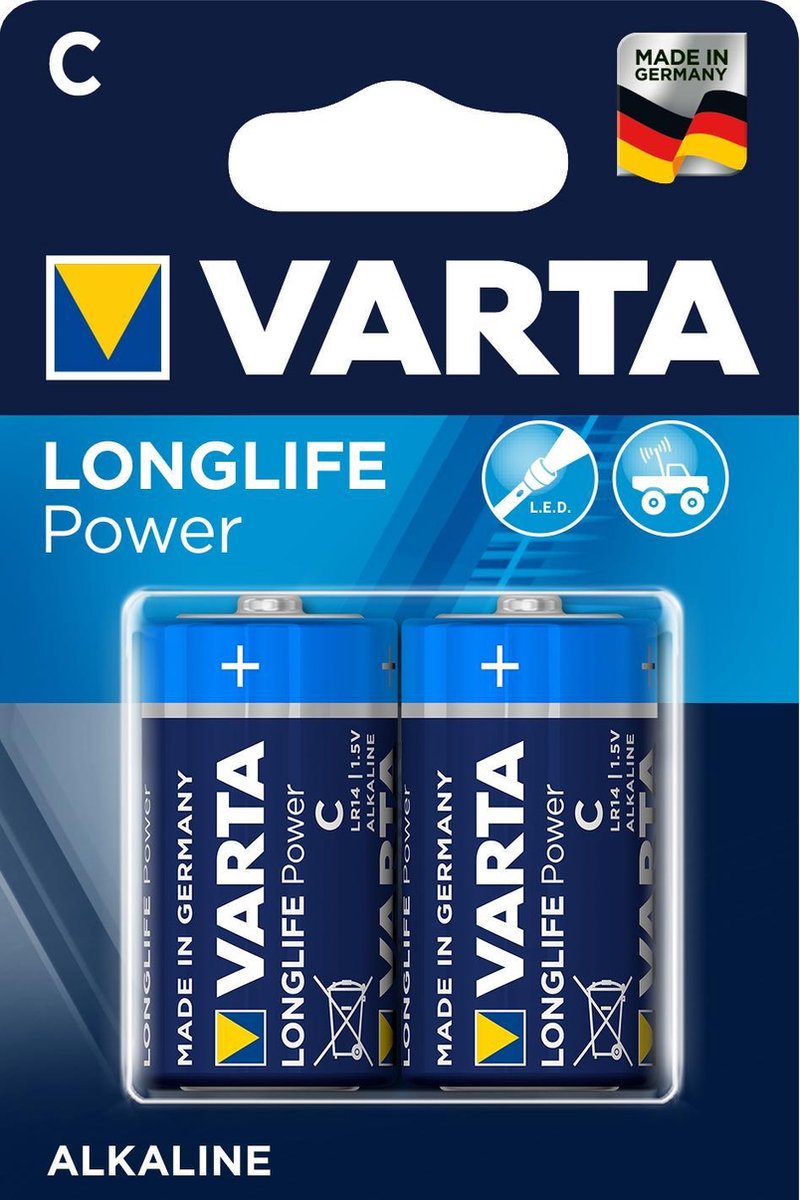 Varta Longlife Power C Batterijen - LR14 - 2 stuks