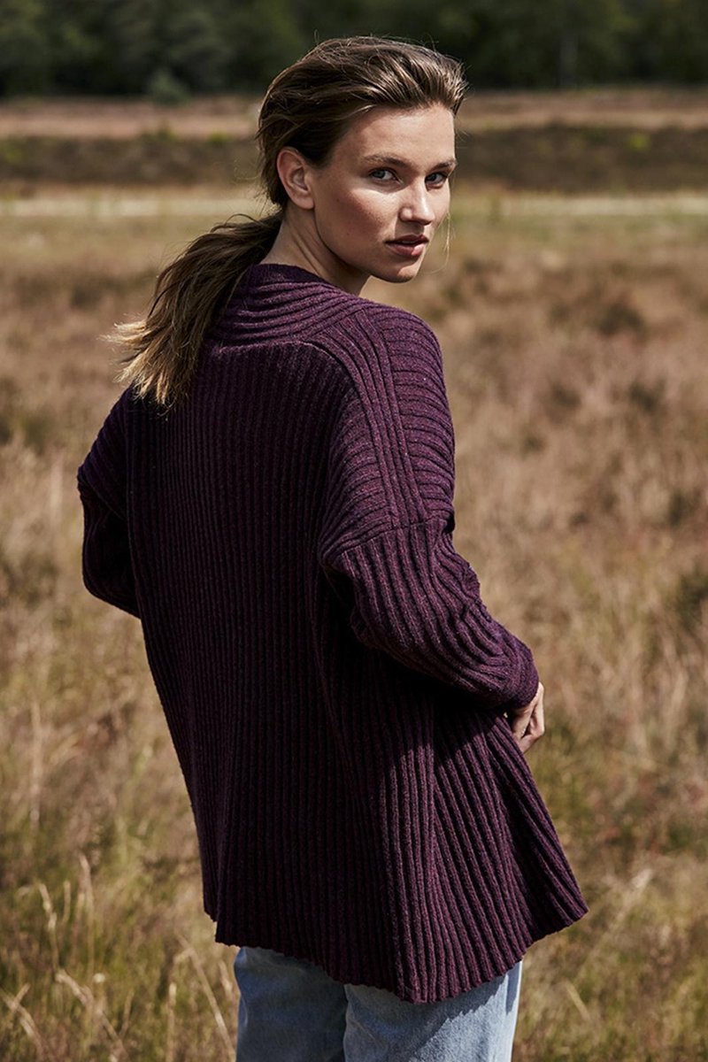 Loop.a life Duurzaam Vest Friday Night Favorite Short Cardi Dames - Paars - Maat S