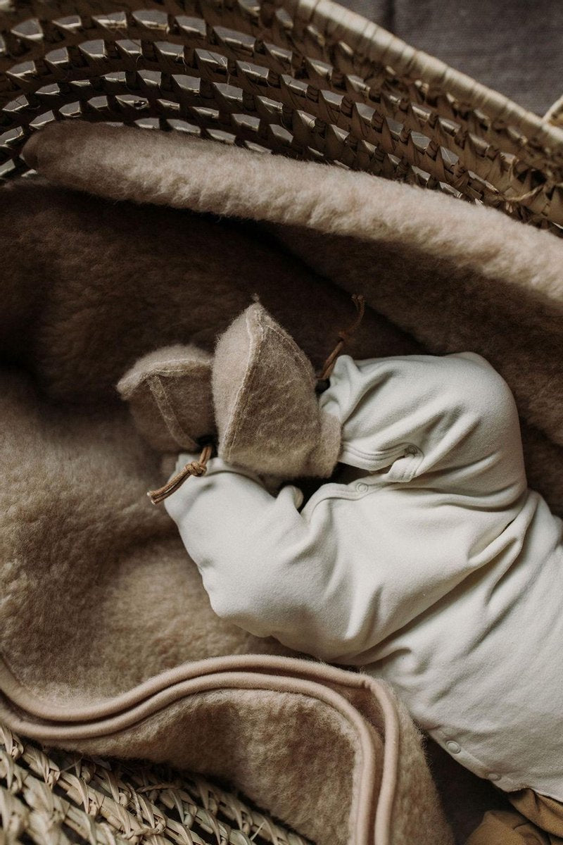 Alwero - Emo babyslof - 100% wol - Zand - 0-6mnd
