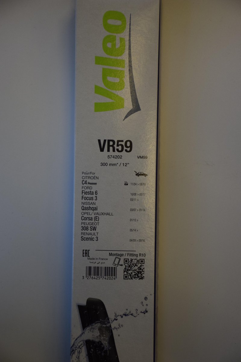Ruitenwisser Valeo SILENCIO VR59 Achterzijde
