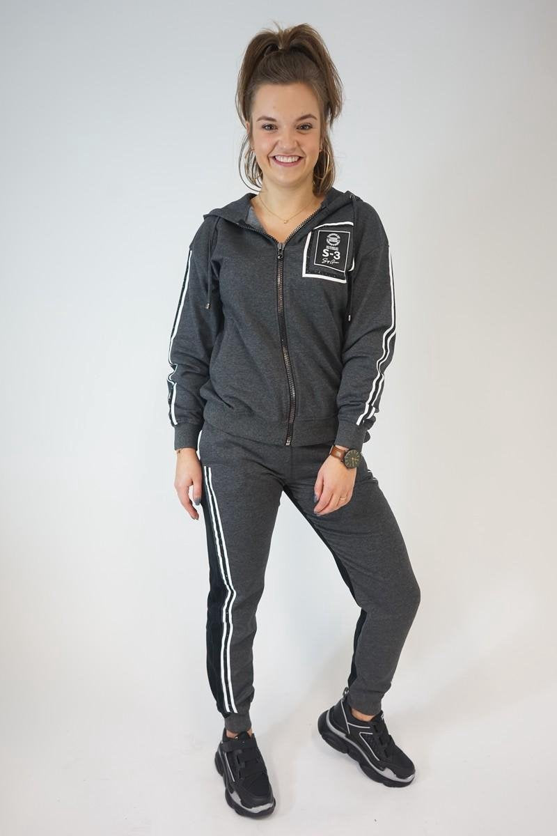 La Pèra Grijs Vrijetijdspak/Huispak Sonesta Glam Vrouwen Trainingspak Grijs Dames - Maat S