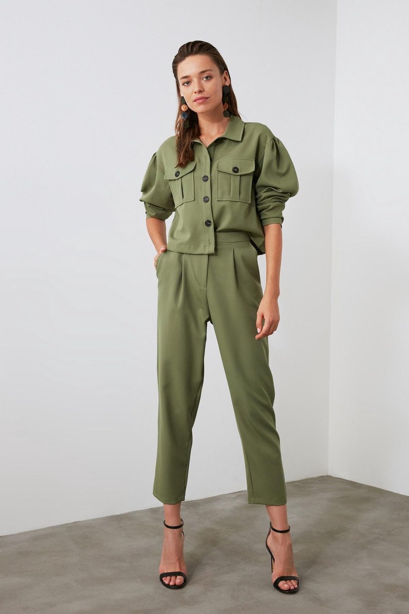 Mint geplooide broek | 38
