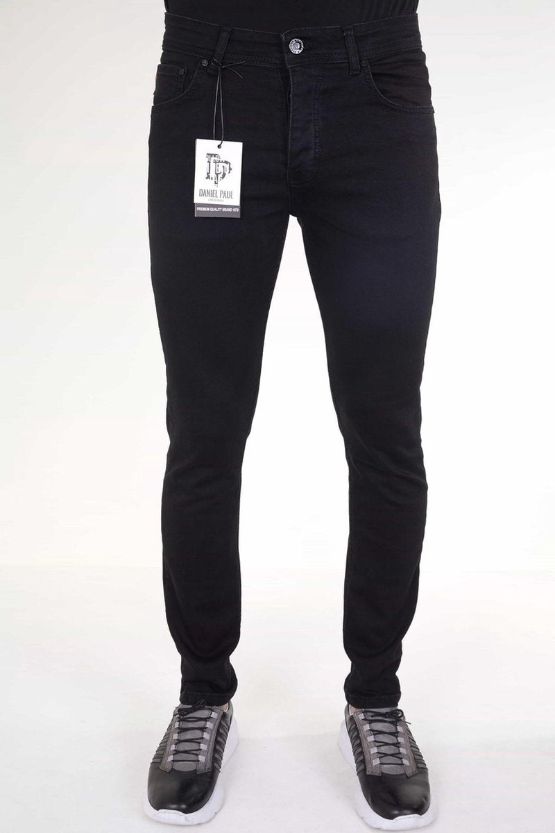 TRUE RISE Nette Heren Stretch Broek - Slim Fit - 5412 - Zwart - Maten: 34