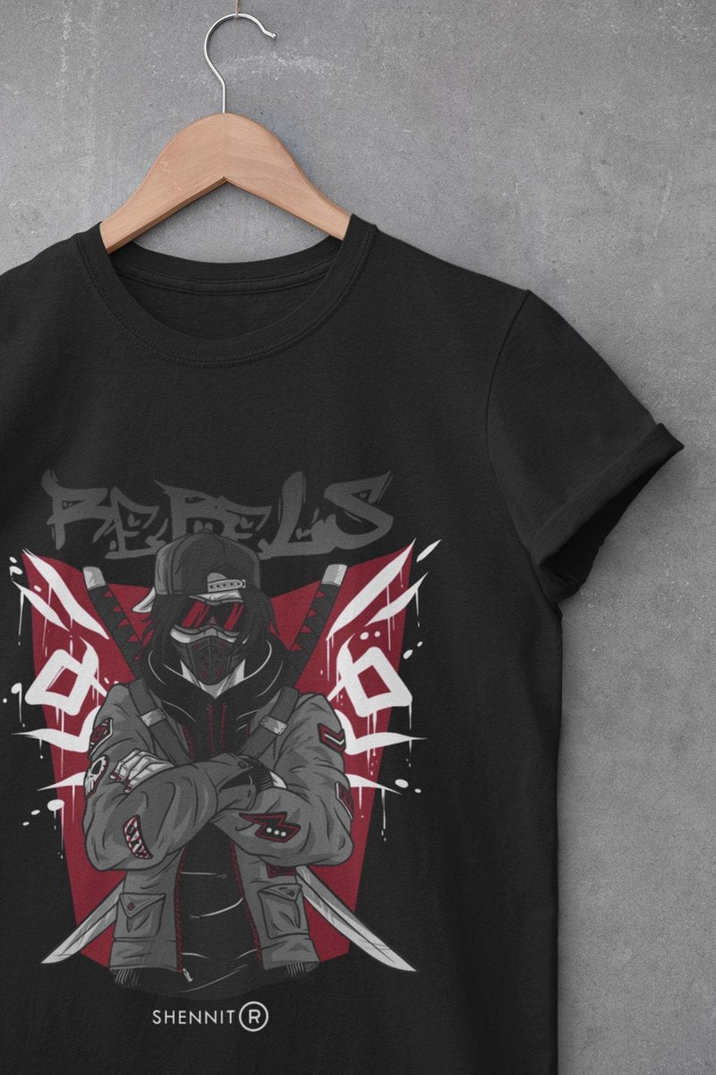 REBEL T-Shirt Maat L | Biker Ninja Samurai Sword Zwaard Anime Manga Animated Fan Merch Japan #2