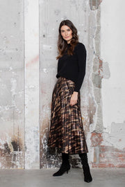 Skirt Snake Printed Plisee 06588 Black/gold