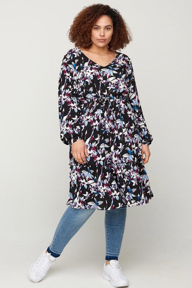 Jurk VAMONE Zizzi print