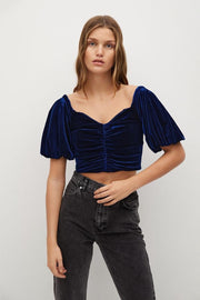 Fluwelen Top Met Ruches 87060533 52