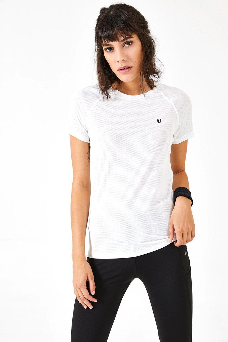 cúpla Women's Activewear Mesh T-Shirt Sportswear for Training Gym Running Yoga