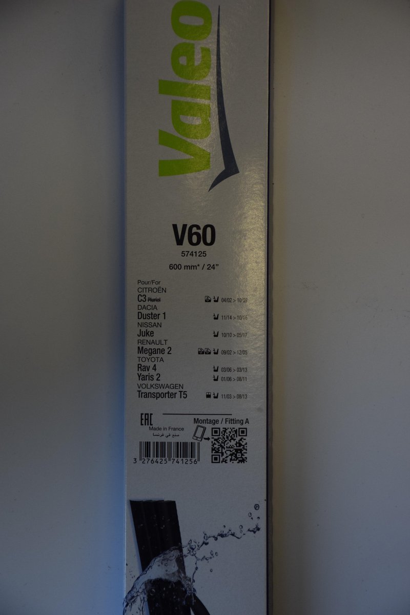 Ruitenwisser Valeo SILENCIO V60 (1x 600mm / 24")