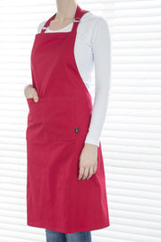 Point-Virgule Schort - Katoen - Rood - Met Verstelbaar Neklint