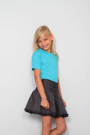 JHK Kinder t-shirt in Turquoise maat 9-11 jaar (140) - set van 5 stuks