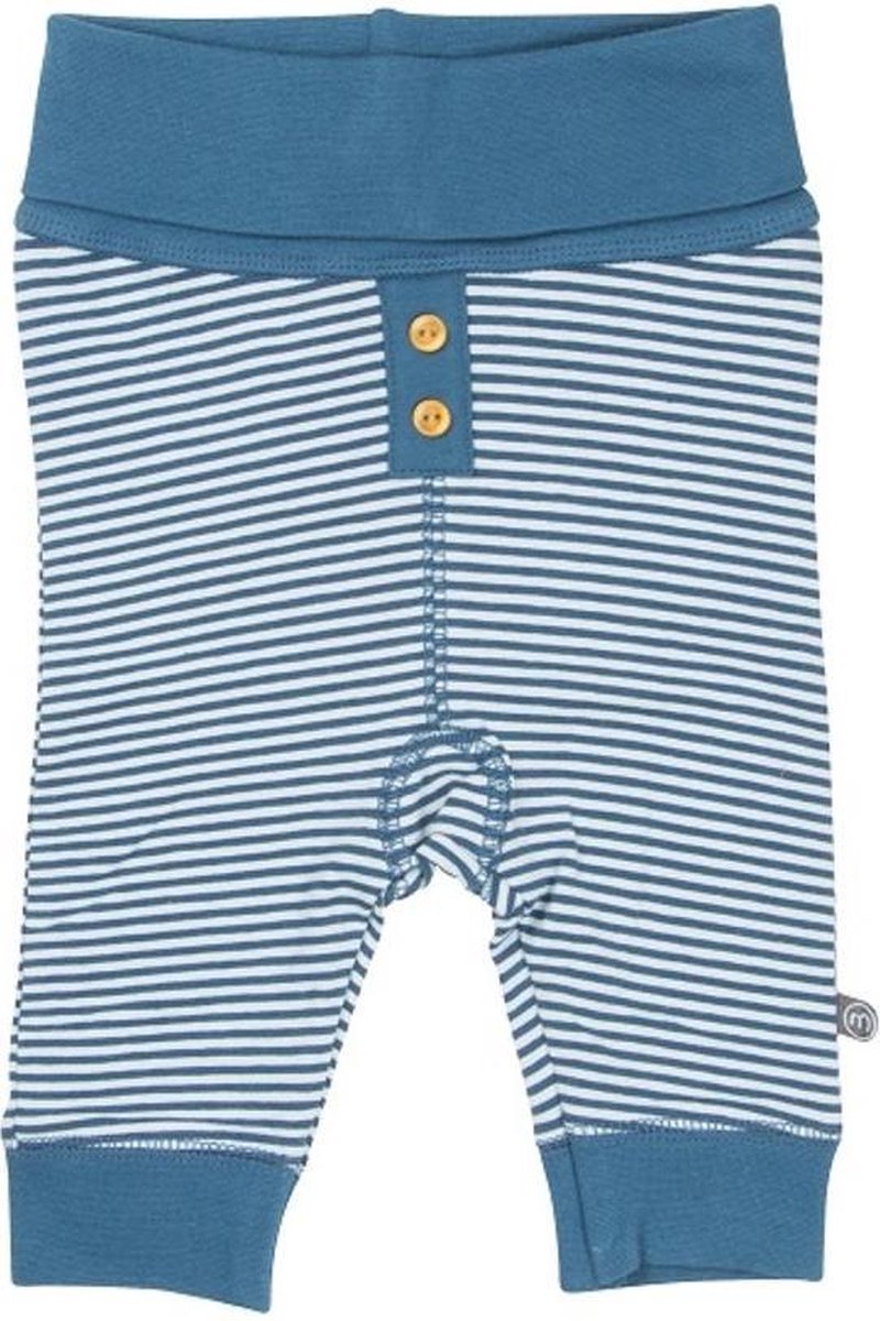 Minymo - baby joggingbroek - blauw - Maat 68