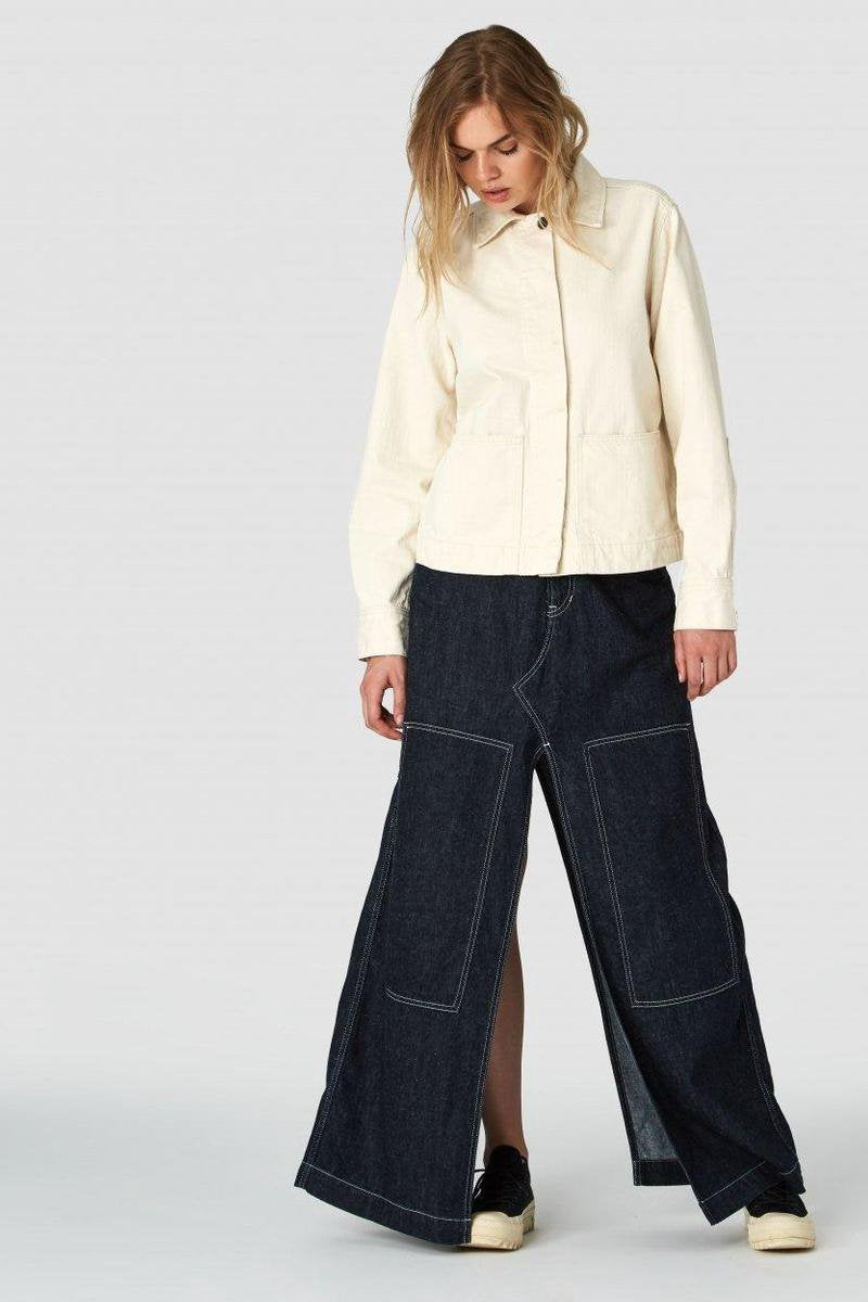Leila Worker Skirt Dark Hemp Rinse