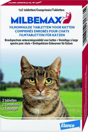 Elanco Milbemax Wormtabletten Grote Kat - Anti wormenmiddel - 2 tab 2-8kg