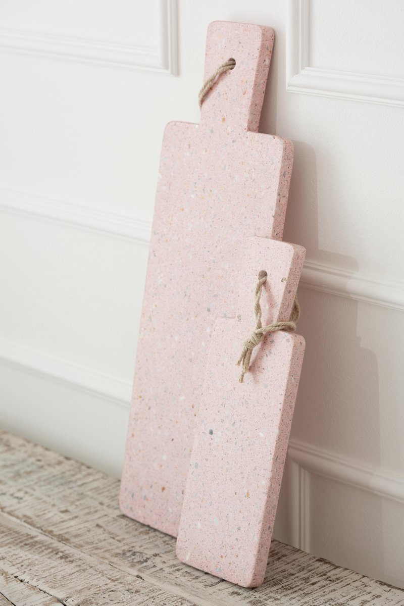 J-Line Plank Rechthoek Terrazzo Roze Small