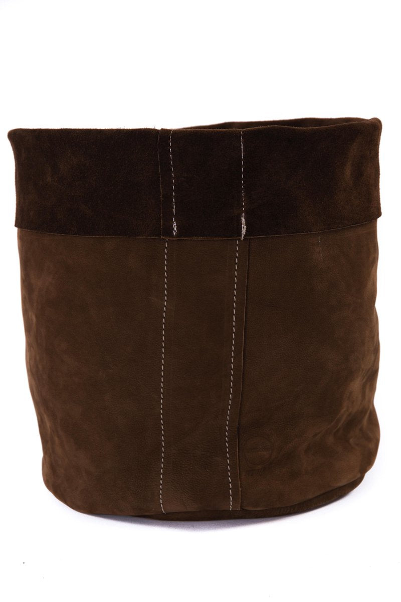 leren opbergzak bruin L