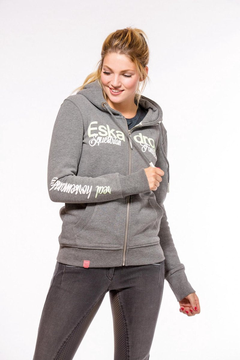 Eskadron - sweater met rits - grijs  - dames - maat L
