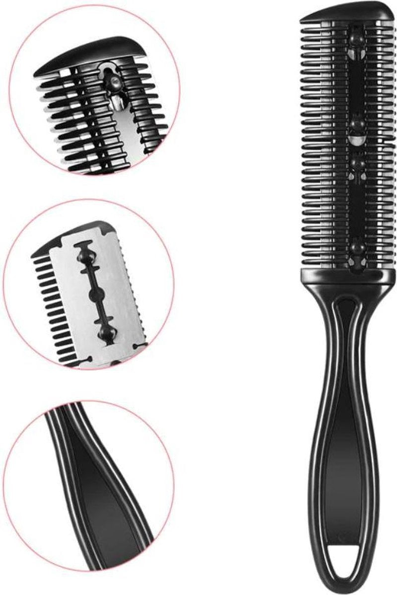 Trimkam Cabantis|Haar scheermes|Styling Tool zwart|Kapper Kam|Haar Kam|Barbier|Inclusief scheermes