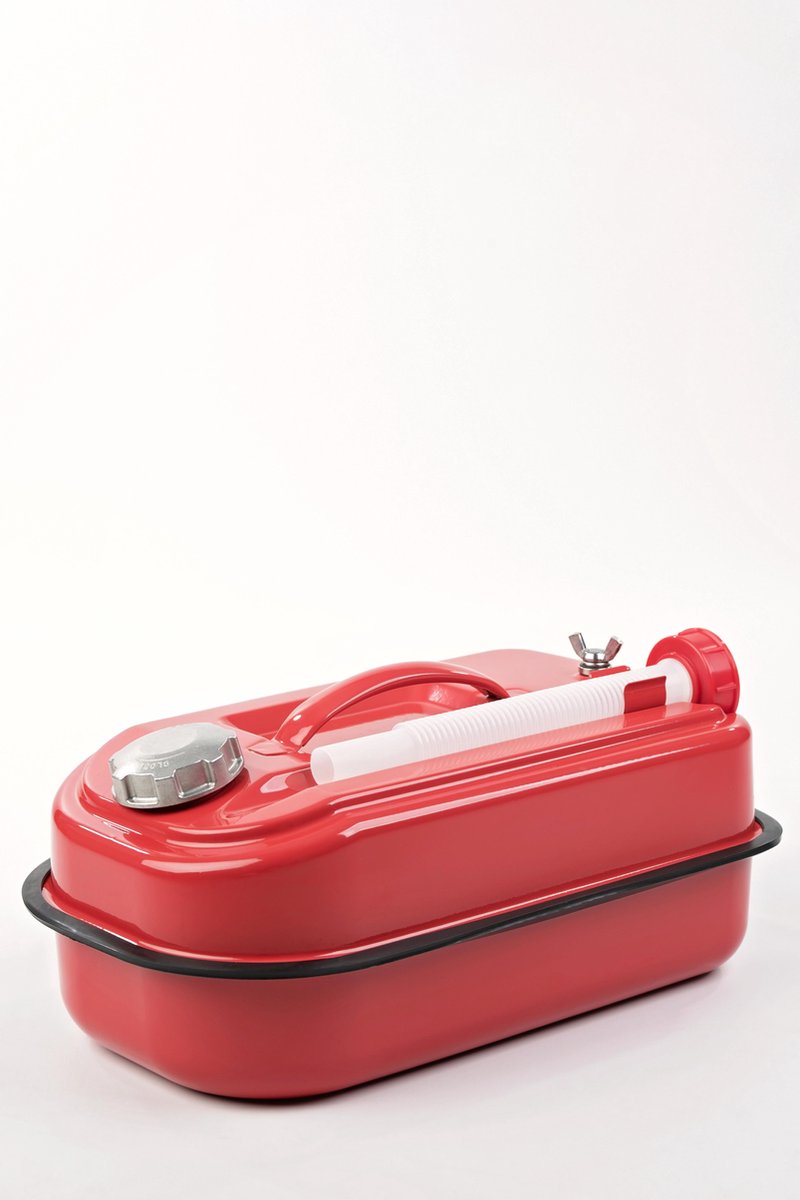 Minalco benzine - Jerrycan - metaal 10 Ltr - liggend - rood