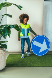 gofluo. Rocco Veiligheidshesje - Reflecterend hesje - Fluoriserend - Veiligheidsvest - Lichtgewicht - Reflectie jas - Zichtbaarheid in het donker - Veilig de weg op - Geel - 128
