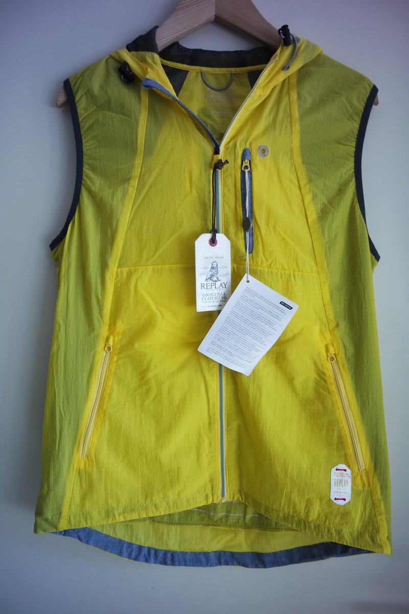 Replay Sportbodywarmer - Kleur Geel/ Grijs - Maat M