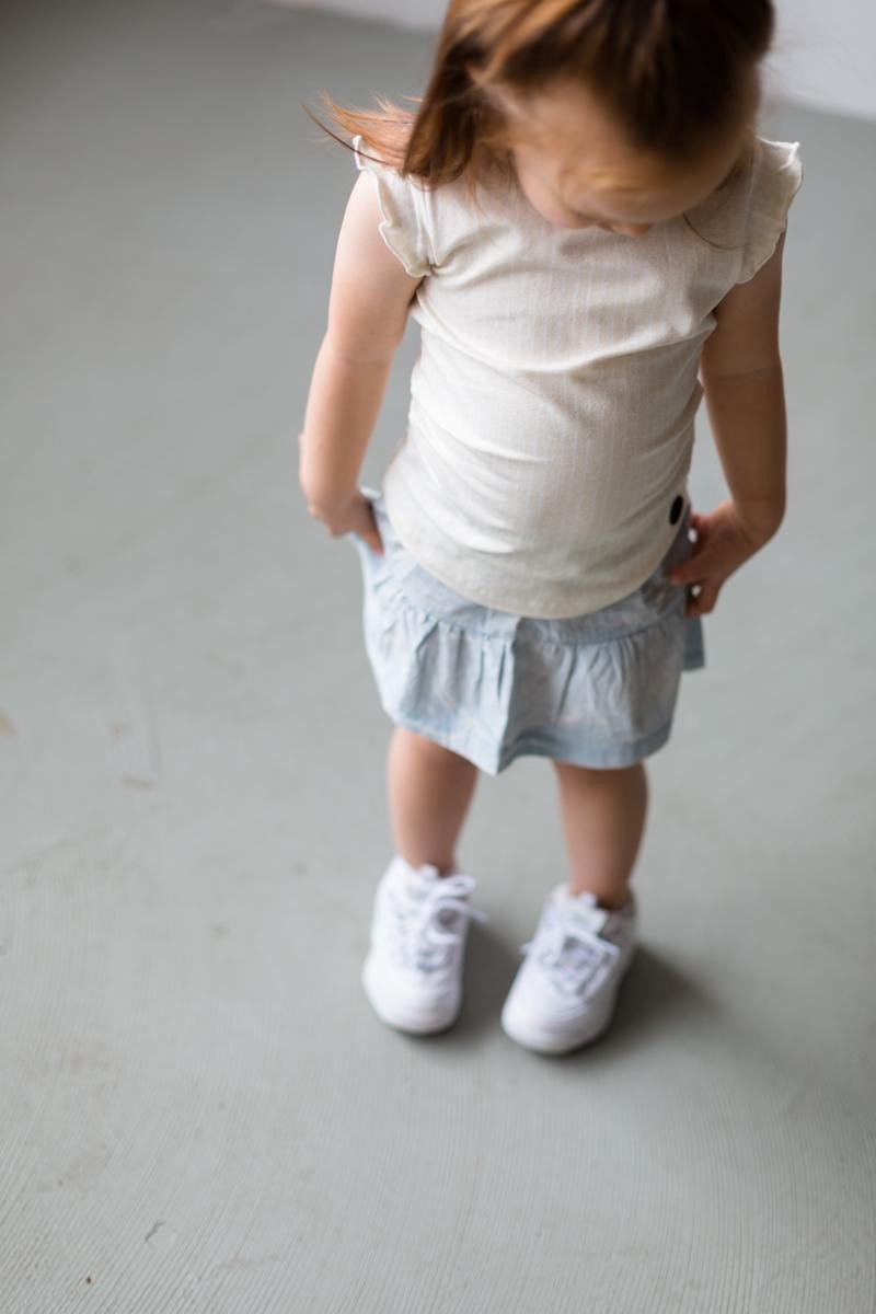 Levv shortsleeve Nicci cream white stripe voor meisjes - maat 92