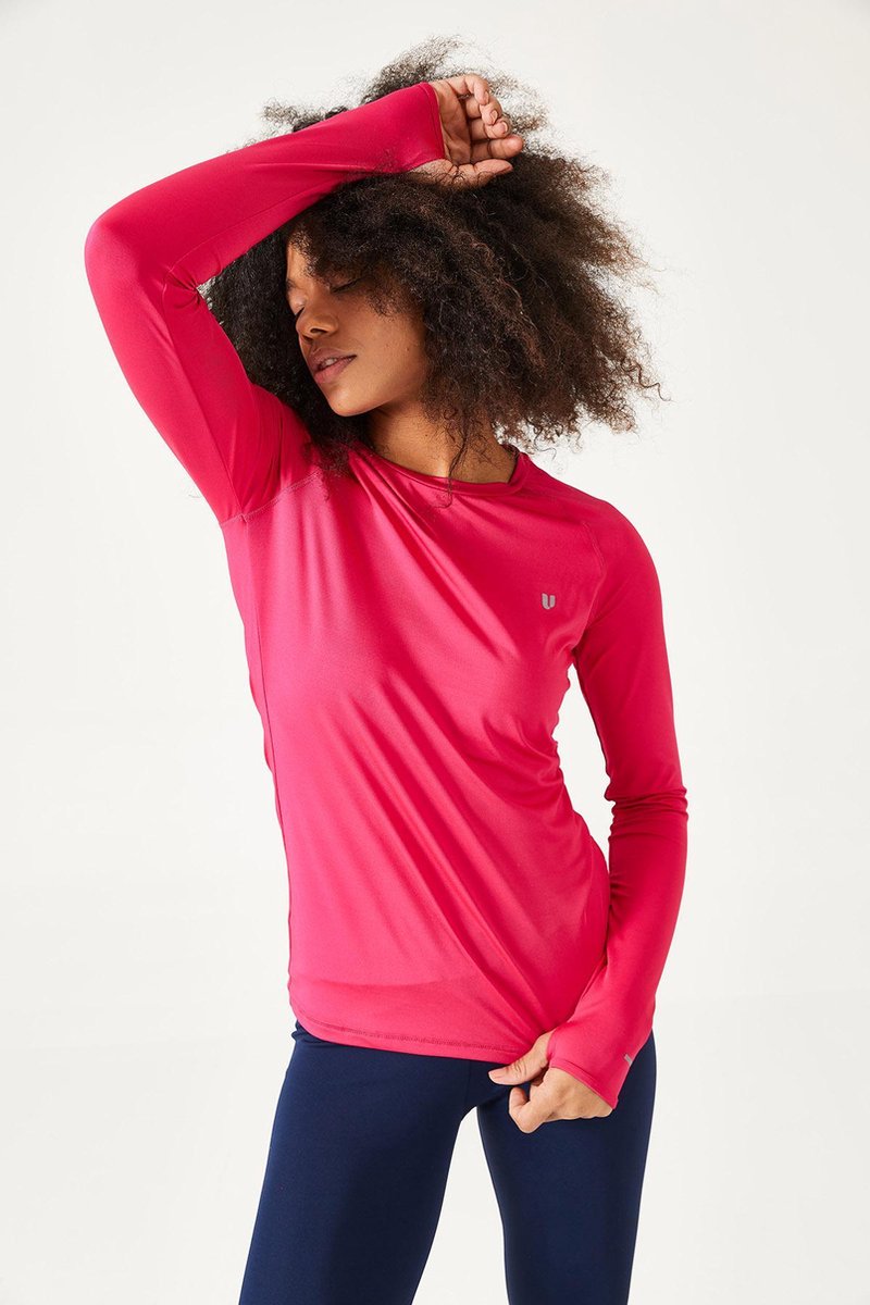 cúpla Women's Activewear Long Sleeve T-Shirt Sportswear for Training Gym Running Yoga with Finger Holes