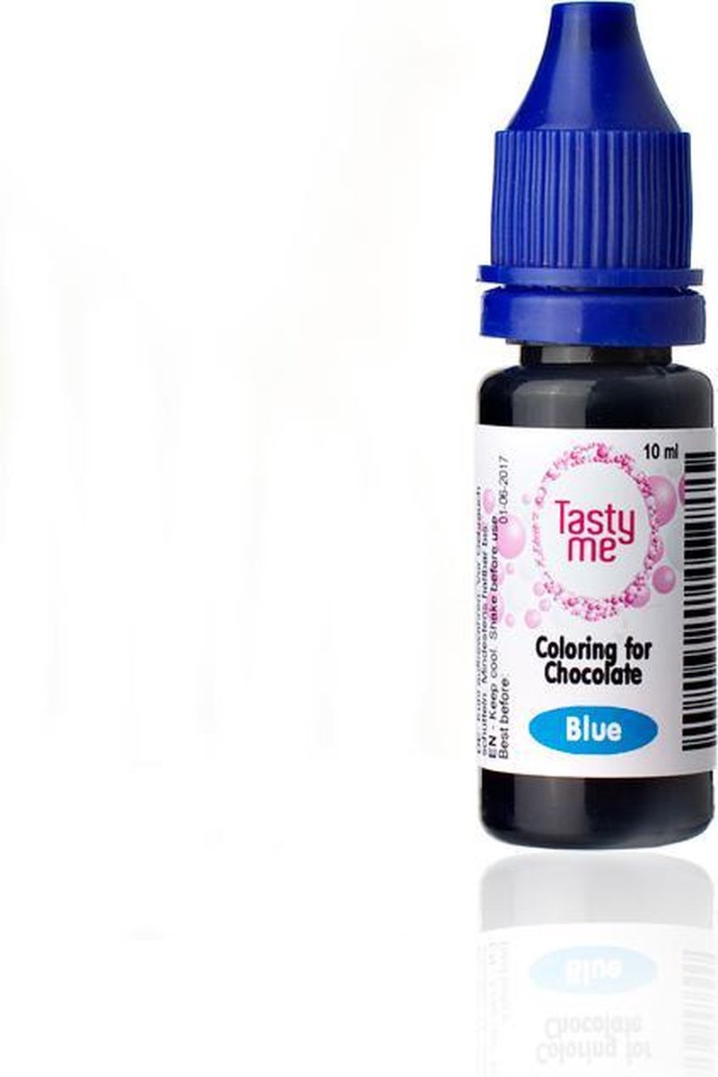Chocolade Kleurstof blauw 10 ml. Voeding kleurstof chocolade