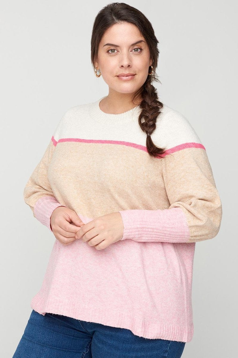 Trui SUNNY Zizzi pastel strepen