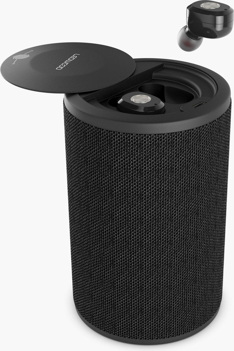 LEDWOOD LD-ST-9-BLK DUAL ST9 2-in-1 Bluetooth speaker met geïntegreerde in-ear earphones
