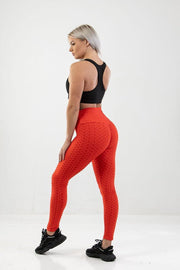 Honey Sportleggings Dames - High Waist - Rood Maat S