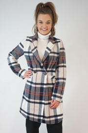 La Pèra Geruite Trenchcoat Akhan zwart - beige - camel - roestbruin Lange blazer Dames - Maat 36