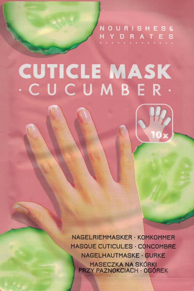 1x 10 Nagel maskers met komkommergeur